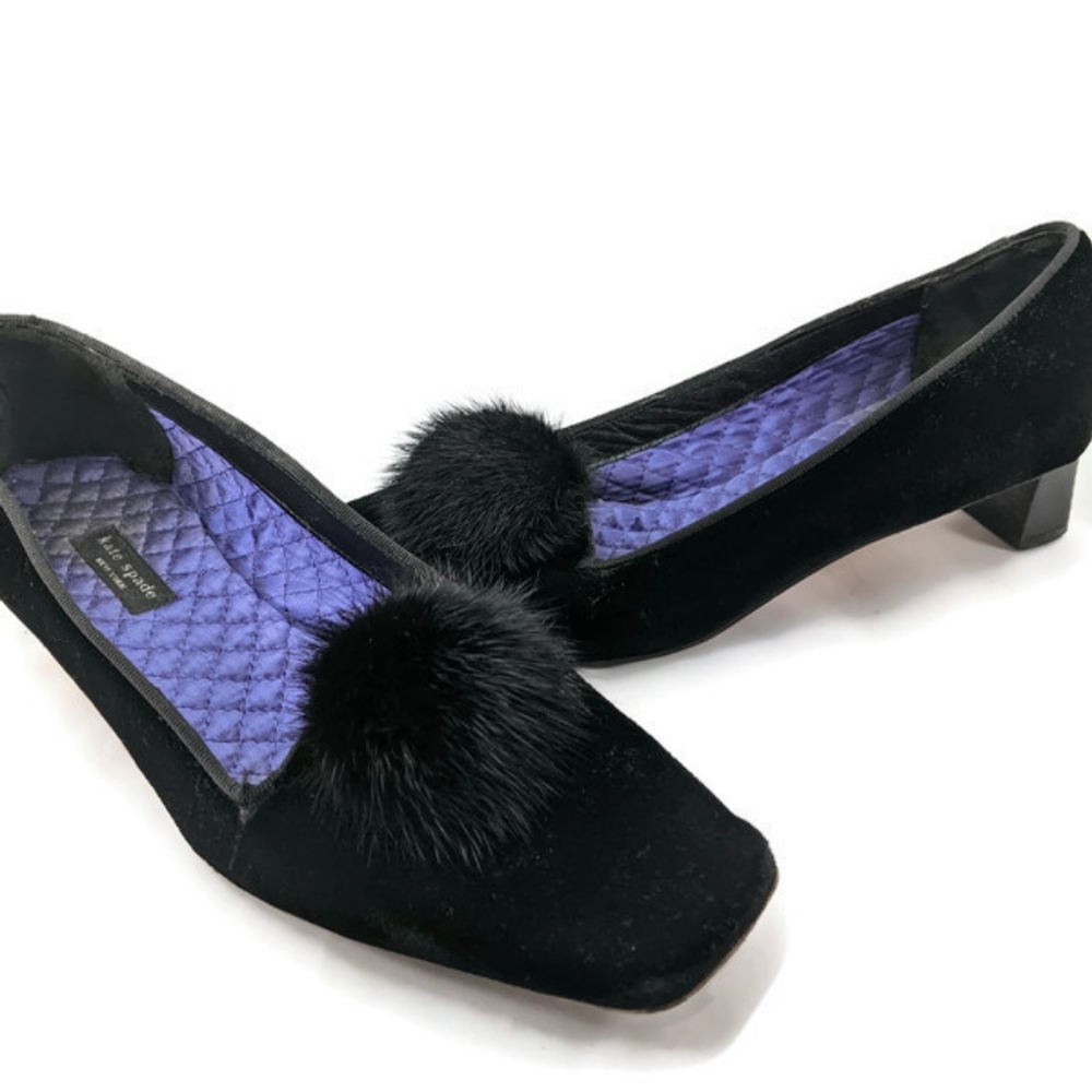 Vintage Kate Spade Velvet Heels